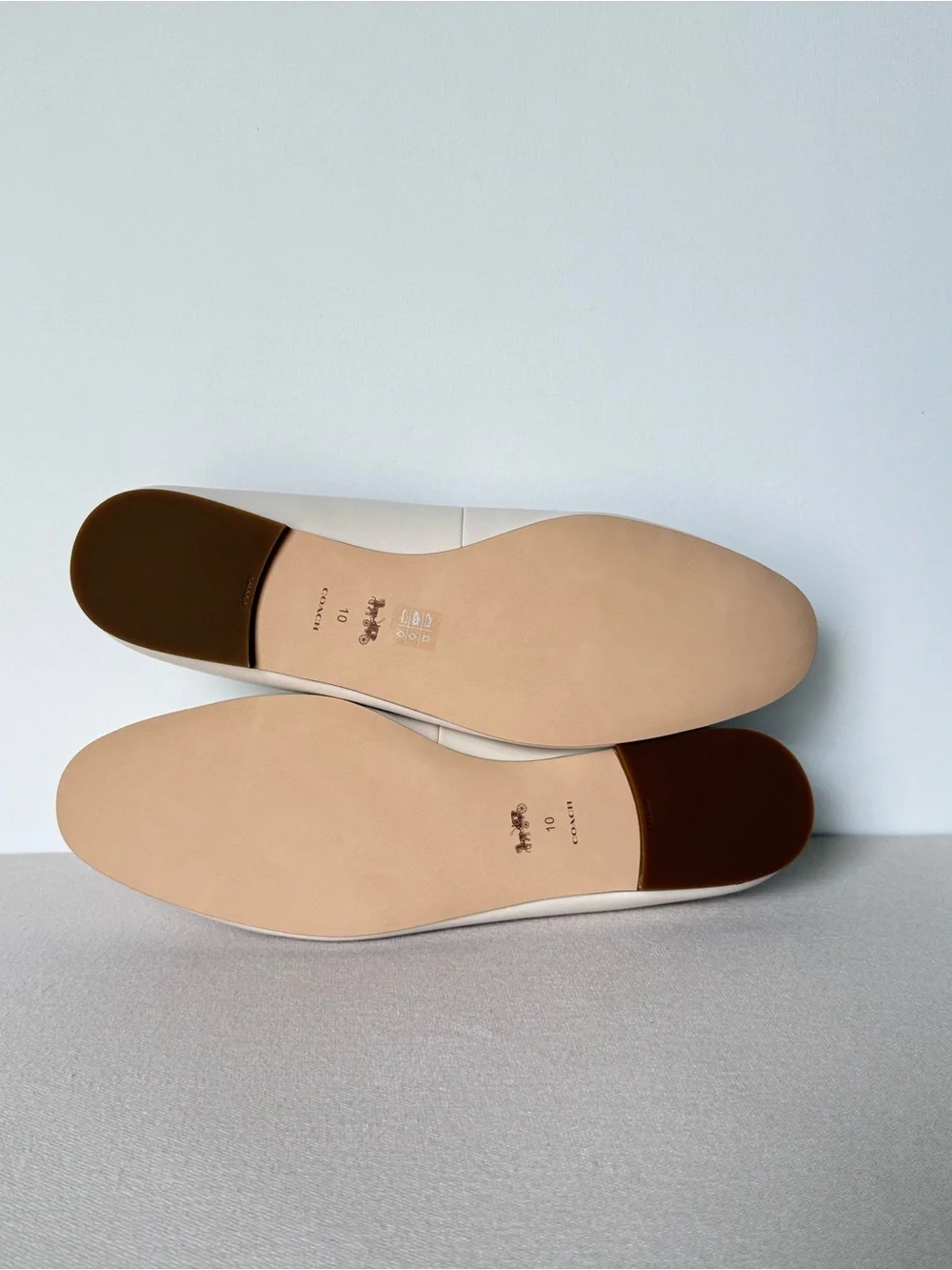 NWT Coach Sienna Leather Mule Loafers White Chalk Slip-On Size 10 C5770